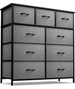Black Sorbus Dresser With 9 Drawers - Storage Chest Tower Unit For Bedroom, - £103.55 GBP
