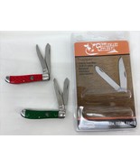 Pack of 2 Signature Trapper Folding Knifes Cattleman&#39;s Cutlery 3CR13 Sta... - €28,36 EUR