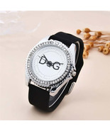 Elegant DQG Womens Quartz Watch Rhinestone Dial  Leather Strap - $75.33 CAD