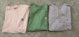 Carhartt T-Shirts Lot of 3 Pocket Tees K87 Workwear Loose Fit Crew Neck ... - $452.77 MXN