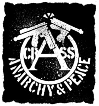 x2 105mm Shaped Vinyl Stickers crass conflict anarchy punk car laptop ro... - £4.41 GBP