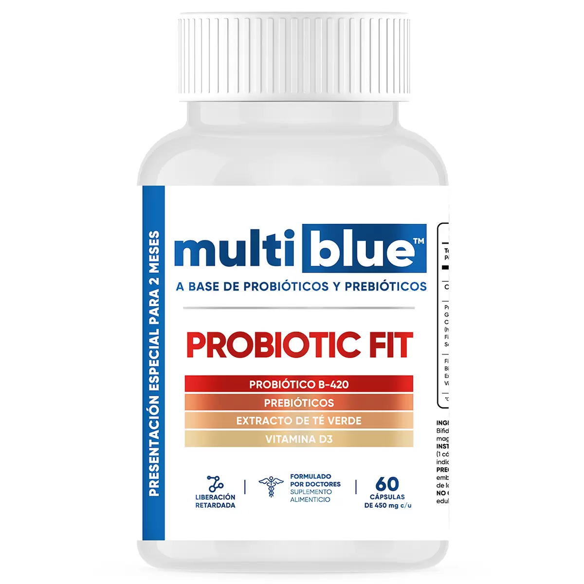2 bottles MultiBlue Probiotic Fit — 60 Billion CFU | Bifidobacterium Lac... - $2,600.01 MXN