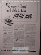 Rare 1943 Esquire Advertisement Ad Chrysler Works For The War Effort Wwii Era - £3.47 GBP