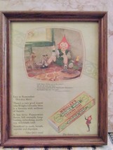 Vintage 1928 Wrigley&#39;s Doublemint Gum Advertisement Framed - £22.02 GBP
