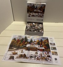 Vermont Maple Tree Tappers 1000 Piece Jigsaw Puzzle by Charles Wysocki - $17.30