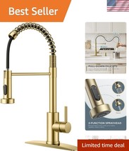 Luxury Stainless Steel Kitchen Faucet with 360 Swivel and Dual Function ... - $1,344.91 MXN