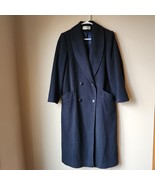 Forecaster of Boston Soft Wool Blend Dress Coat Womens Size 7/8 Navy Blu... - $25.23