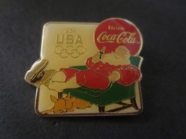 Drink Coca-Cola  Santa in Chair  USA 1964 The Olympics and Santa - $5.45