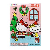 Hello Kitty Holiday Countdown Advent Calendar 24 Milk Chocolates Christmas NEW - £9.51 GBP