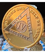 4 Year AA Medallion Bi-Plate Gold and Nickel Plated Sobriety Chip - $8.00