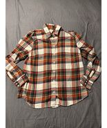 J.Crew Women’s Plaid Flannel Button Front Shirt Long Sleeve Cotton L Coz... - €11,66 EUR