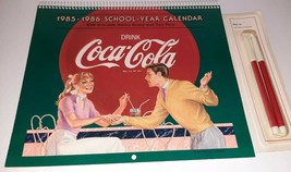 1985/1986 Coca-Cola School Year Calendar With Wipe Off Board &amp; Pens UNUSED - $9.90