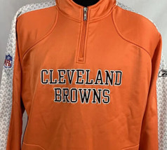Cleveland Browns Shirt Authentic Pullover 1/4 Zip Reebok NFL Sideline Me... - £31.85 GBP