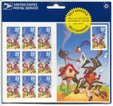 Wile E. Coyote and Road Runner Postage Stamp Sheet 2000-10 33¢ stamps-VF - £26.82 GBP
