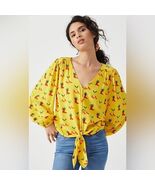 Anthropologie Kendra Yellow Dandy Dreamers  Western Whimsy Blouse Size 10 - $635.44 MXN