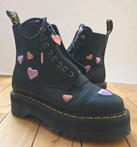 DR. Doc MARTENS Sinclair Hearts Platform Boot LIMITED EDITION Black Size... - £97.29 GBP