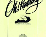 Oh! Kentucky Menu Kentucky State Parks Dinner Menu 1980&#39;s - $21.75