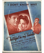 I Don&#39;t Know Why Faithful In My Fashion Donna Reed Tom Drake Sheet Music  - £9.68 GBP