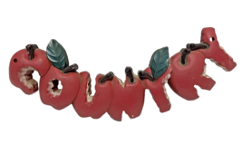 Vintage Homco Apple Wall Hanging Decor 9.25 x 2.75 in Red Green - £10.56 GBP