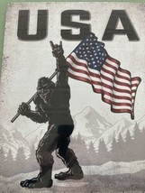 sacque USA And Flag Tin Sign 16/12.5 Inches - $20.06