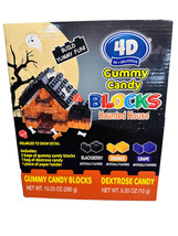 Gummy Candy Blocks Haunted House.l-Dextrose Candy Build/Blackberry/Orange/Grape - £13.35 GBP