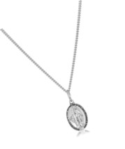 Sterling Silver Miraculous Medal with Stainless Steel Chain - £126.55 GBP