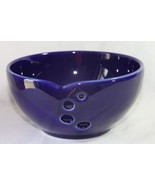 Bowl (new) YARN BOWL - HAND CRAFTED, FINISHED W/ A GLOSSY DEEP BLUE GLAZE. - £20.07 GBP