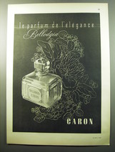 1950 Caron Bellodgia Perfume Ad - Le parfum de l'elegance Bellodgia - $18.49