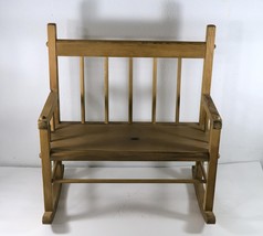 Wooden Doll Rocker Bench Seat 15&quot; long x 11&quot; wide x 16&quot; tall - £19.97 GBP
