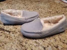 UGG Womens Ansley Slippers Gray Suede Size 8.0 - £78.58 GBP