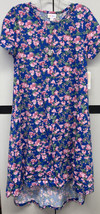 Nwt 2.0 Lu La Roe Small Beautiful Royal Blue Dainty Pink Floral Carly Swing Dress - £35.30 GBP
