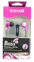 Maxell Bass 13 Heavy-Bass in-Ear Earbuds with Built-in Microphone - Purple - $11.87
