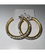 KATE SPADE NEW YORK GOLD TONE RAZZLE DAZZLE HOOP EARRINGS New $129 - $127.71