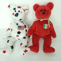 Ty Beanie Baby Osito Mexican Flag Glory USA Bear Plush Stuffed Animal Lo... - $17.81