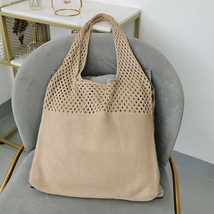 Designer Crochet Handbags For Women Female Bag Large Totes Bag Women&#39;s Summer Be - £29.04 GBP
