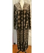 Georgette Trabolsi Velvet Tapestry Elegant Boho Black Gold Topper, Tunic... - $2,131.47 MXN