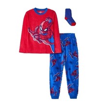 Spider-Man Boy&#39;s Superhero Soft Fleece Pajama and Sock Set, Size M 8/10 - $26.72