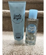 Victoria&#39;s Secret PINK Cool &amp; Bright Glow Fragrance Mist 8.4oz And Lotio... - £21.90 GBP