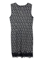 Maia Sheath Dress Womens Size 10 Black Cream Geometric Print New - £17.64 GBP