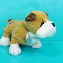 Ganz Webkinz Bulldog Pug Collar Bracelet Stuffed Plush Animal 7&quot; Brown W... - £14.20 GBP