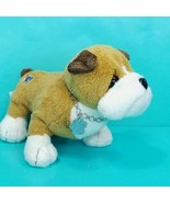 Ganz Webkinz Bulldog Pug Collar Bracelet Stuffed Plush Animal 7&quot; Brown W... - £14.00 GBP