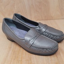 SAS Womens Loafers Size 11 M Pewter Silver Casual Slip On Comfort Shoes - $28.87