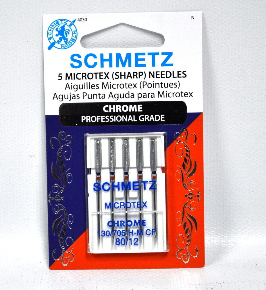 Schmetz Chrome Microtex Needle 5 ct, Size 80/12 - $7.95