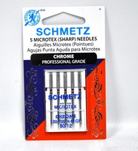 Schmetz Chrome Microtex Needle 5 ct, Size 80/12 - £6.28 GBP