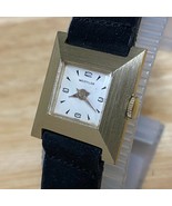 Vintage Westclox Lady Gold Tone Aluminum Square Swiss Hand-Wind Mechanical Watch - $16.62