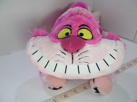 Disney Store Authentic Genuine Patch Stuffed Plush Bright Pink Cheshire Cat 16&quot; - £14.62 GBP