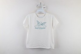 Vintage Streetwear Womens Small Cropped Fit Sweet As Heaven Angel T-Shirt White - £23.35 GBP