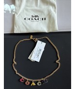 COACH Rainbow Gold Tone Necklace Extension Adjustable Brand New w/Box &amp; ... - $198.94 CAD
