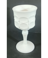Indiana WHITE MILK GLASS CONSTELLATION Pattern WINE GOBLET Chalice Stemw... - $10.44