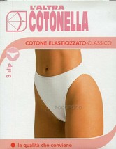 3 Slip sgambato da donna cotone elasticizzato Cotonella 3939 seamless el... - $7.59